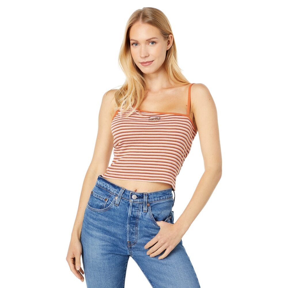 Levis Hoop Tank Paprika Autumn Leaf Stripe MD